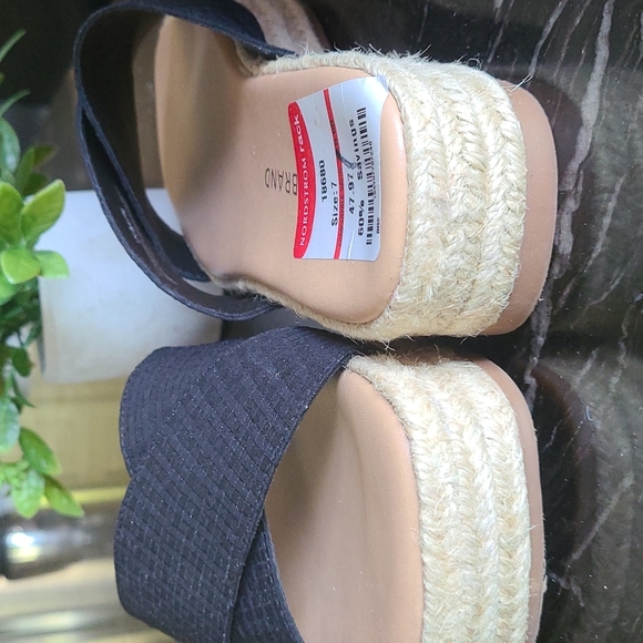 New from Nordstrom Lucky Brand Gayte Jute Platform Sandals - Picture 5 of 7